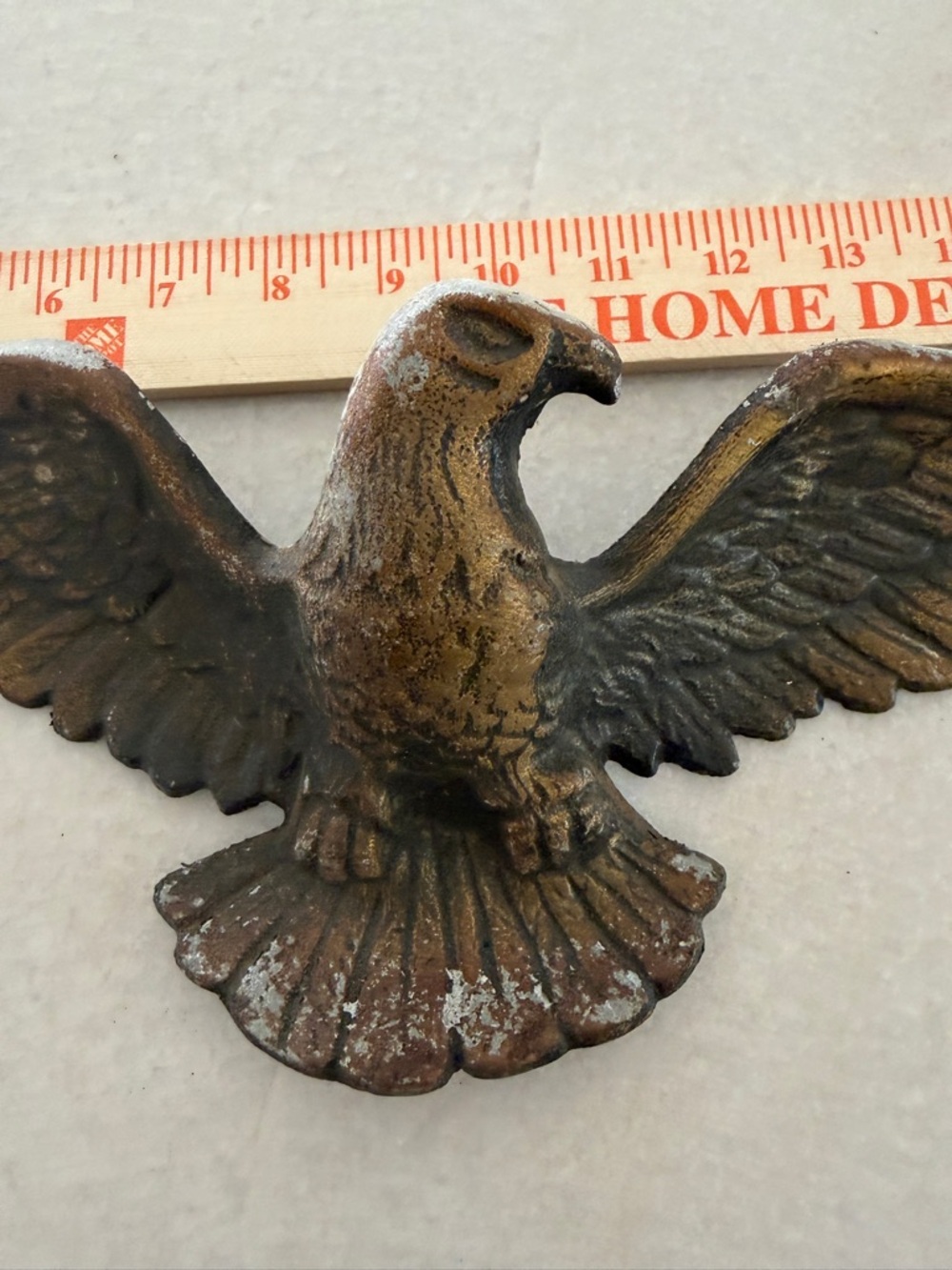 Vintage Cast Metal Eagle Wall Accent - Brown/Gold Patina - Picture 2 of 5